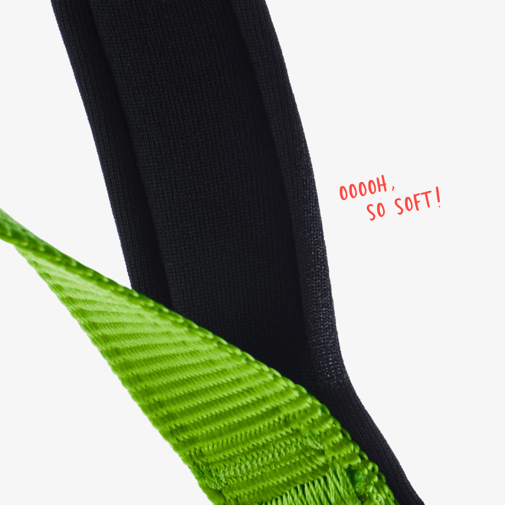 Lime no pull dog harness neoprene padded handle