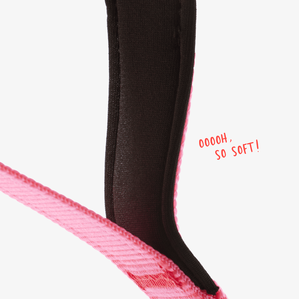Pink no pull dog harness neoprene padded handle