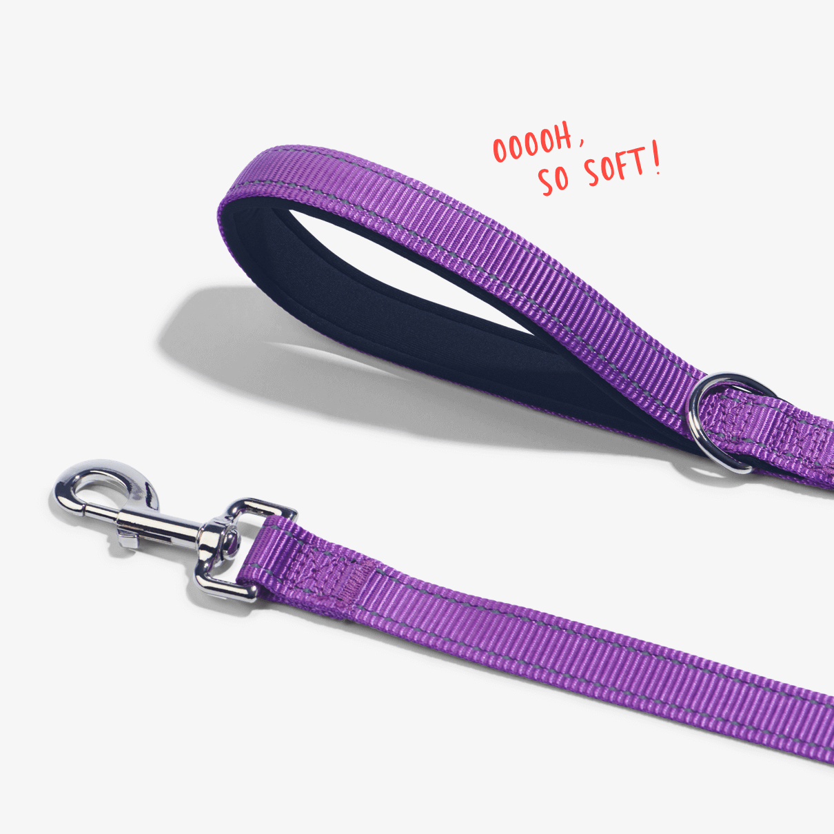 Violet total control dog leash showing padded handle for comfort